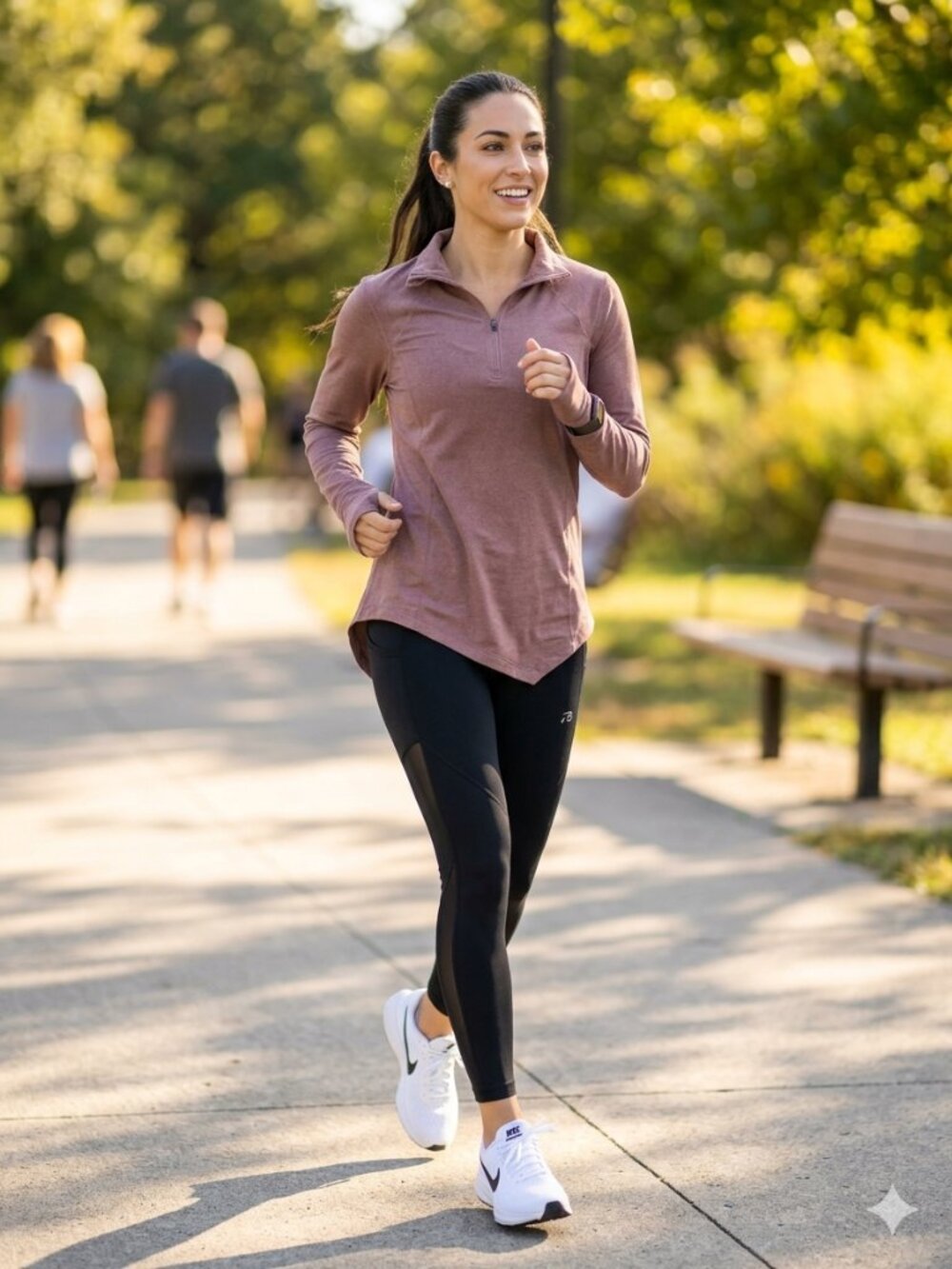 Lukka Lux Mauve Plum 1/4 Zip Activewear Pullover Top Size Medium
